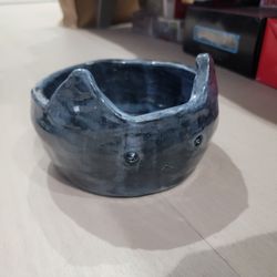 Crafts Handmade Ceramic Kitten Cat Shaped Bowl