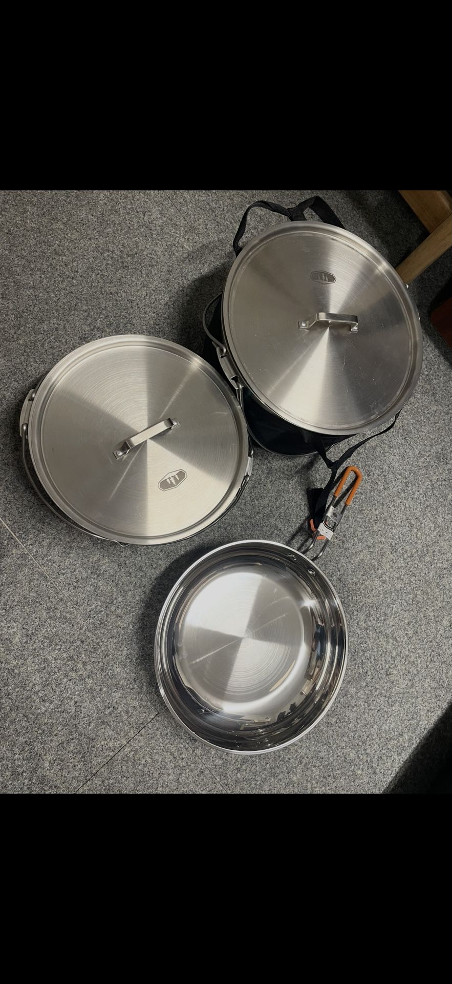 GSI Outdoors Glacier Stainless Base Camper Cookset – LARGE – Fully Nesting Stainless Set