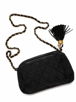 Authentic Vintage 1980's CHANEL Satin Evening Bag