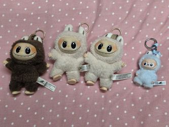 Lafufu Pop Mart The Monsters Labubu Macaron Plush Keychains