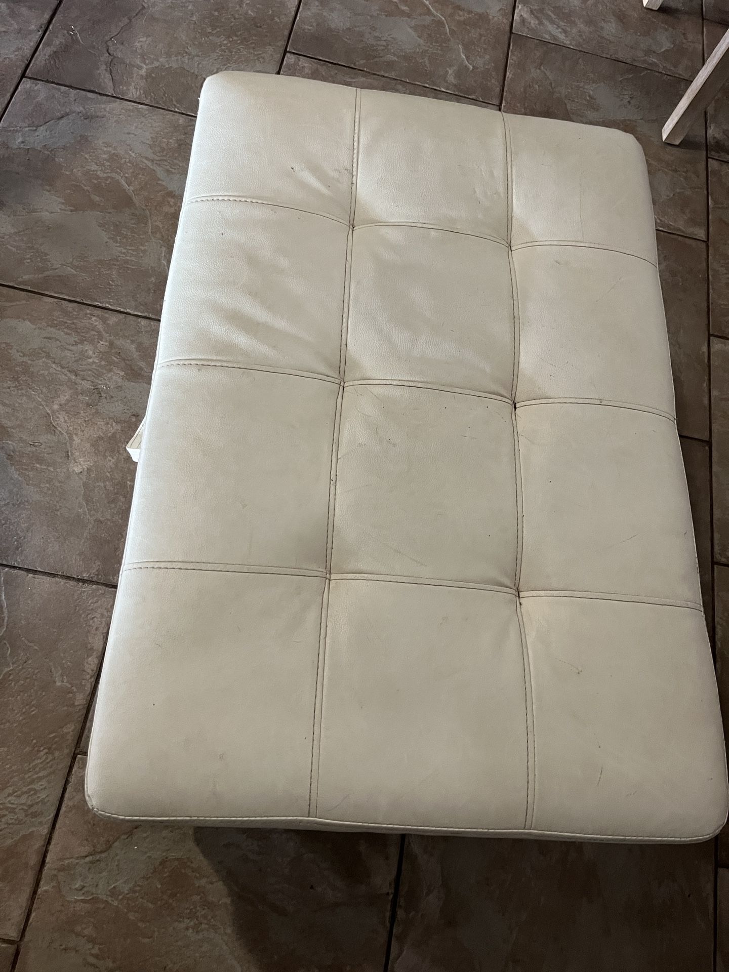 Leather Ottoman/storage