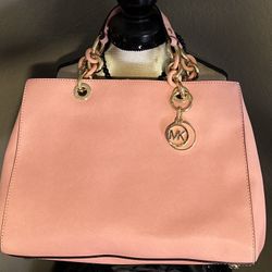 Michael Kors Cynthia Medium Saffiano Primrose Leather Satchel NWOT