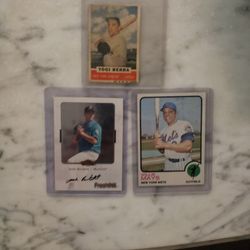 Yogi Berra (Rare)( Cutting From Candy Store )Willey May's And Josh Beckett Collectable baseball cards