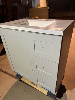 New Gray Bathroom Vanity with Top