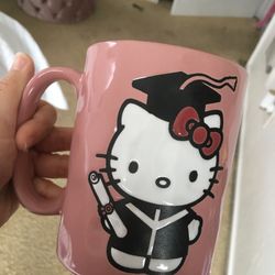 hello kitty graduation mug