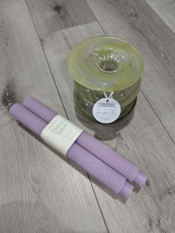 Candle holder with 4 fragrance free candles