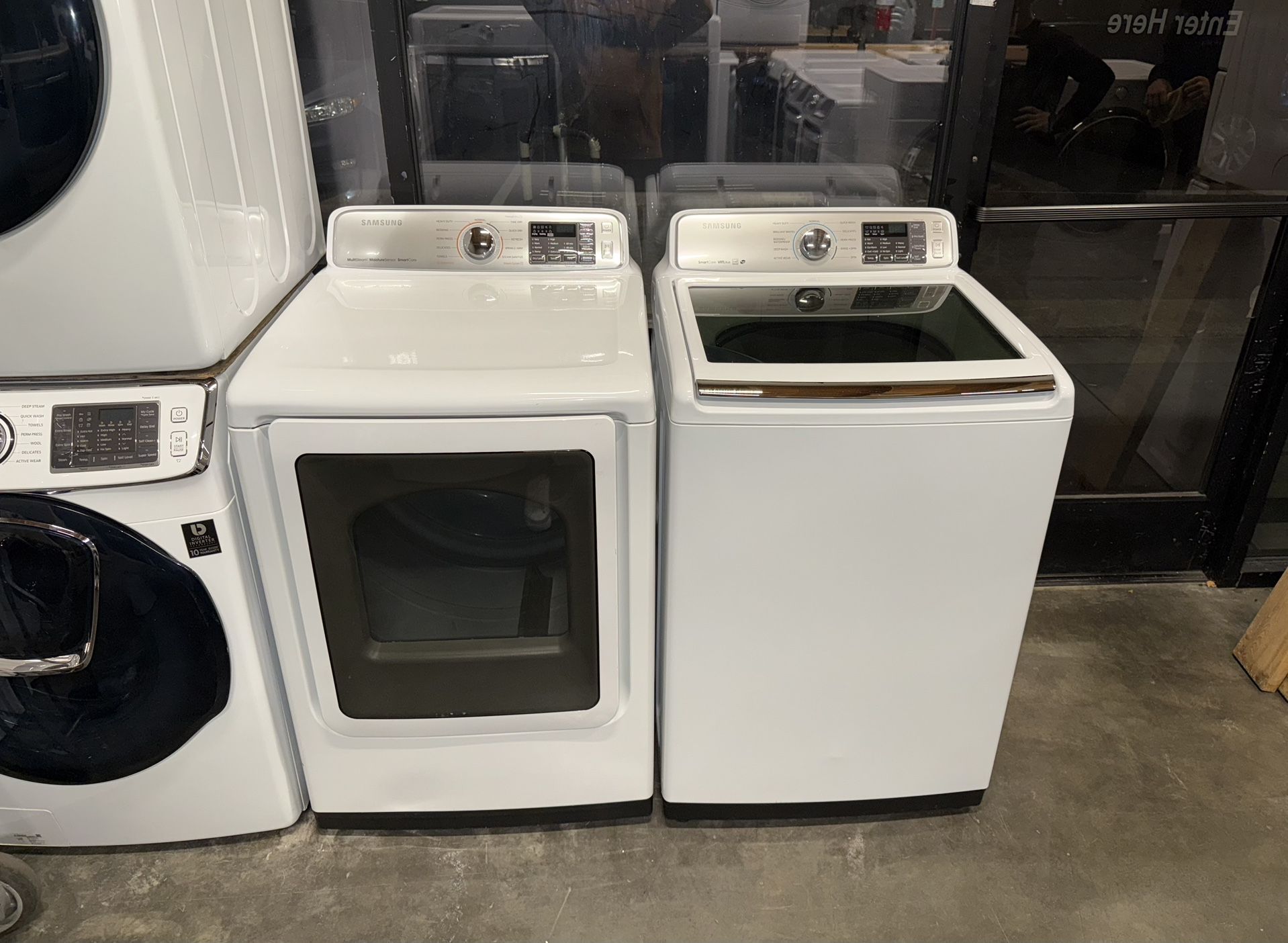 SAMSUNG XL CAPACITY WASHER DRYER ELECTRIC SET