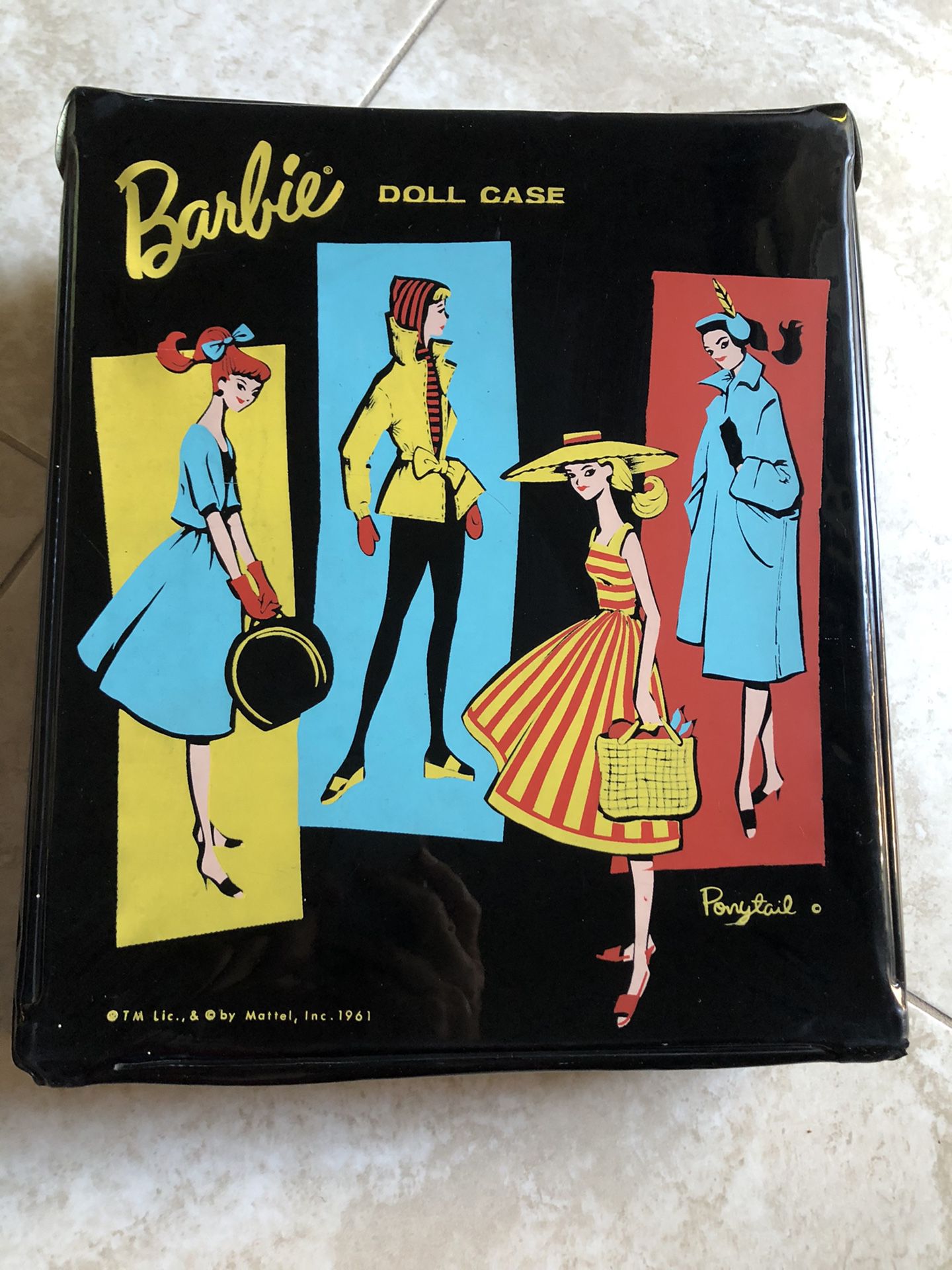 Vintage Mattel Barbie Doll, Case and Clothes