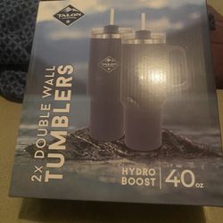 2x Double Wall Tumblers 
