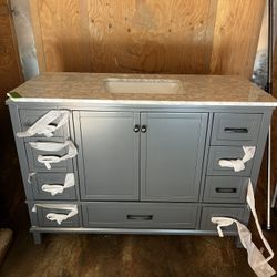 New Charcoal Gray 49 In Bath Vanity