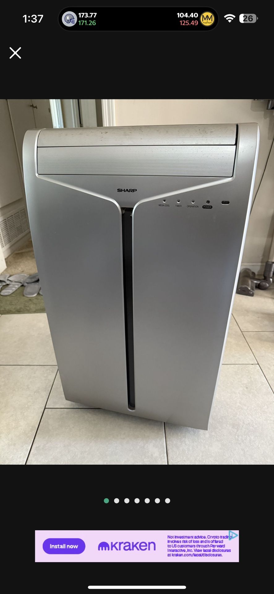 Sharp Portable Air Conditioner A/C AC