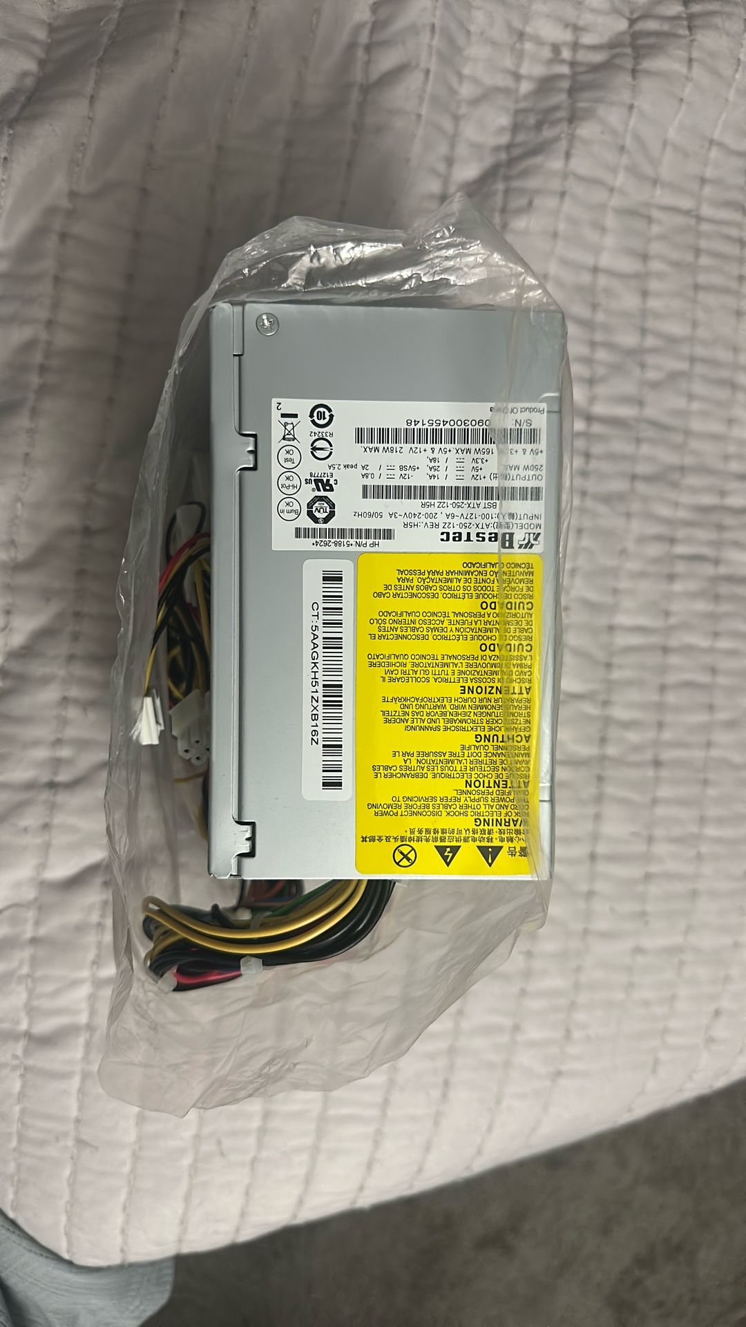 ATX-250-12Z 410719-001 250W Power Supply for Bestec HP 5188-2622 DX 2000 Series