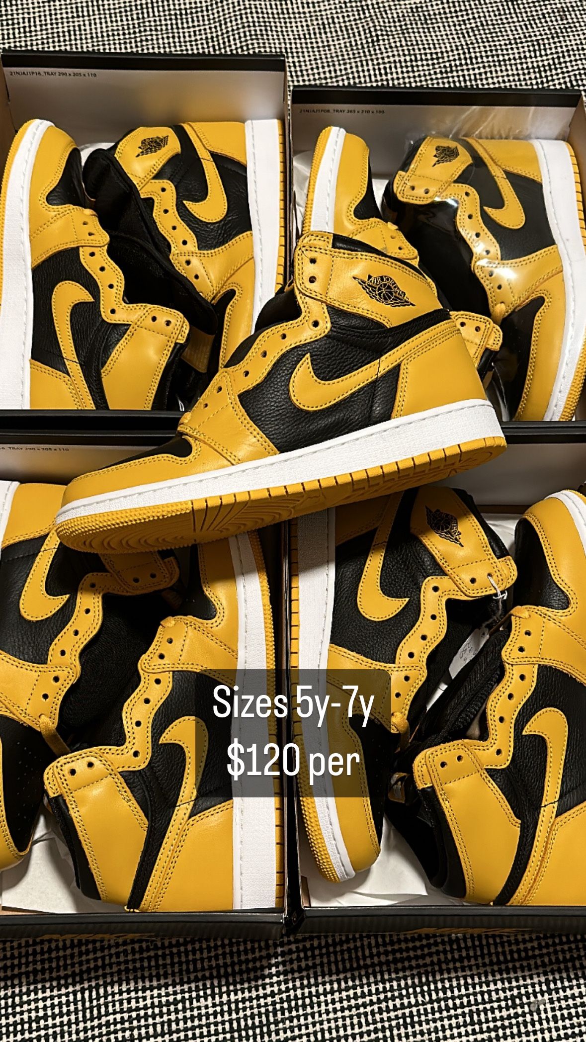 Jordan 1 High Yellow Black 