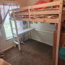 Twin Size Loft Bed With Desk
