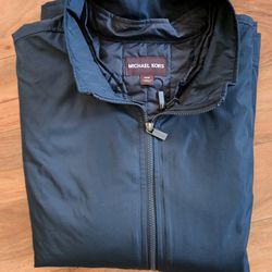 MICHAEL KORS Men's Navy Solid 
Mock-Neck Full-Zip 3-in-1 Track Jacket With Detachable Vest 
