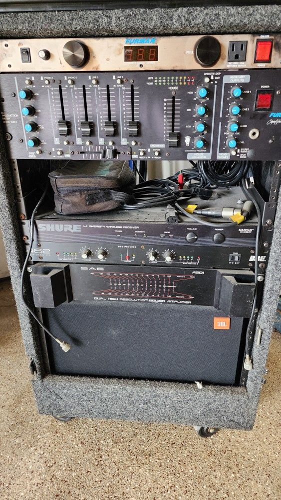 DJ / Audio Equipment In Heavy Duty Rack