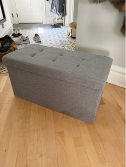 Storage bench grey