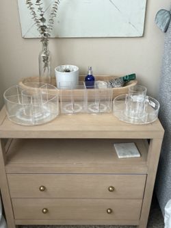 Set of 4 Clear Acrylic Makeup & Vanity Organizers