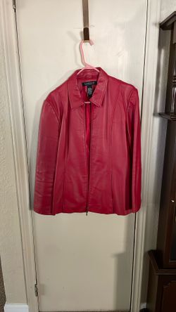 Ladies Red Leather Jacket