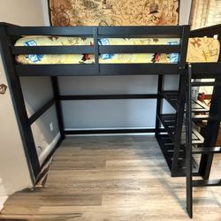 Black Loft Bed (twin)