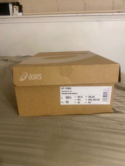 Gel asics gt-2160 1203A275-117 cream/raw indigo running shoes size 10 1/2