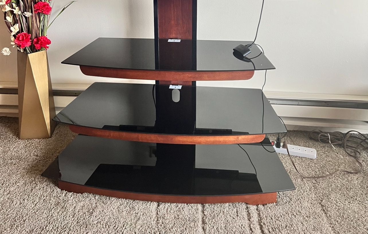 TV Mount Entertainment Stand With Shelving