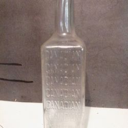 Vintage Empty Lord Calvert Clear Glass Embossed Whiskey Bottle 10 1/2 " Tall 