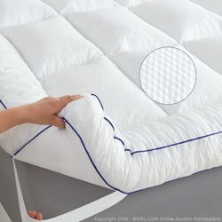 WhatsBedding Memory Foam Mattress Topper, Queen Size, 3 inch