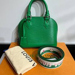 Louis Vuitton Alma BB Patent Leather Green handbag