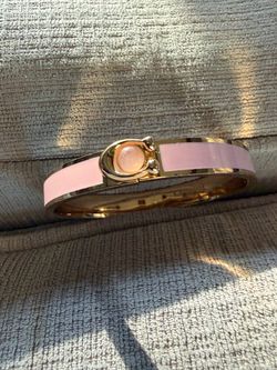 Coach Pink Enamel Bangle Bracelet