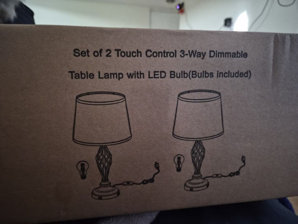 Unopened set of 2 touch control led lamps (bulbs included)