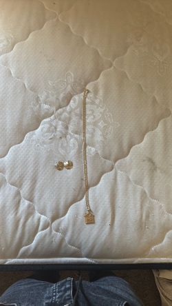 10k Cuban link and 10k world is yours earrings
