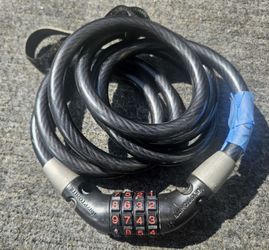 Kryptonite Cable Combination Bike Lock, 6 Ft Long