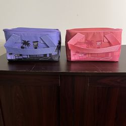Trader Joe's Valentines Day Mini Insulated Tote Bag Bundle (Pink & Lavender )