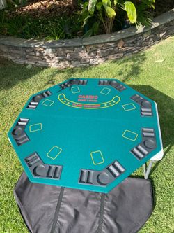 Very Gd Cond. Casino Style 8 player Poker Table Top