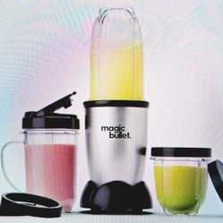 Magic Bullet Blender, Small, Silver, 11 Piece Set