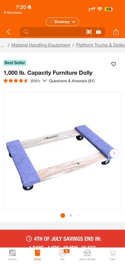 1,000 lb. Capacity Furniture Dolly