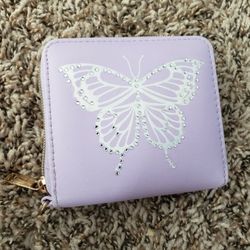 Wallet, Butterfly Design With Gems