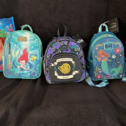 Disney THE LITTLE MERMAID 🧜🏼‍♀️ BACKPACK 🎒 ($70 EACH Firm) Matching Wallet In Profile !