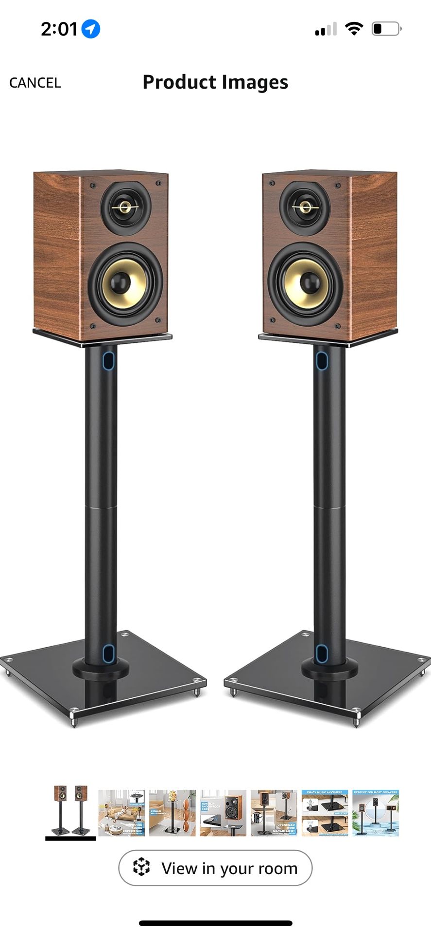 Rfiver Upgraded 45° Swivel Speaker Stands Pair for Surround Sound Heavy Duty 28 Inch