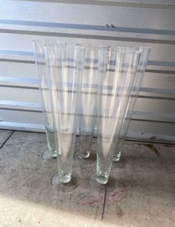 Glass trumpet Vases