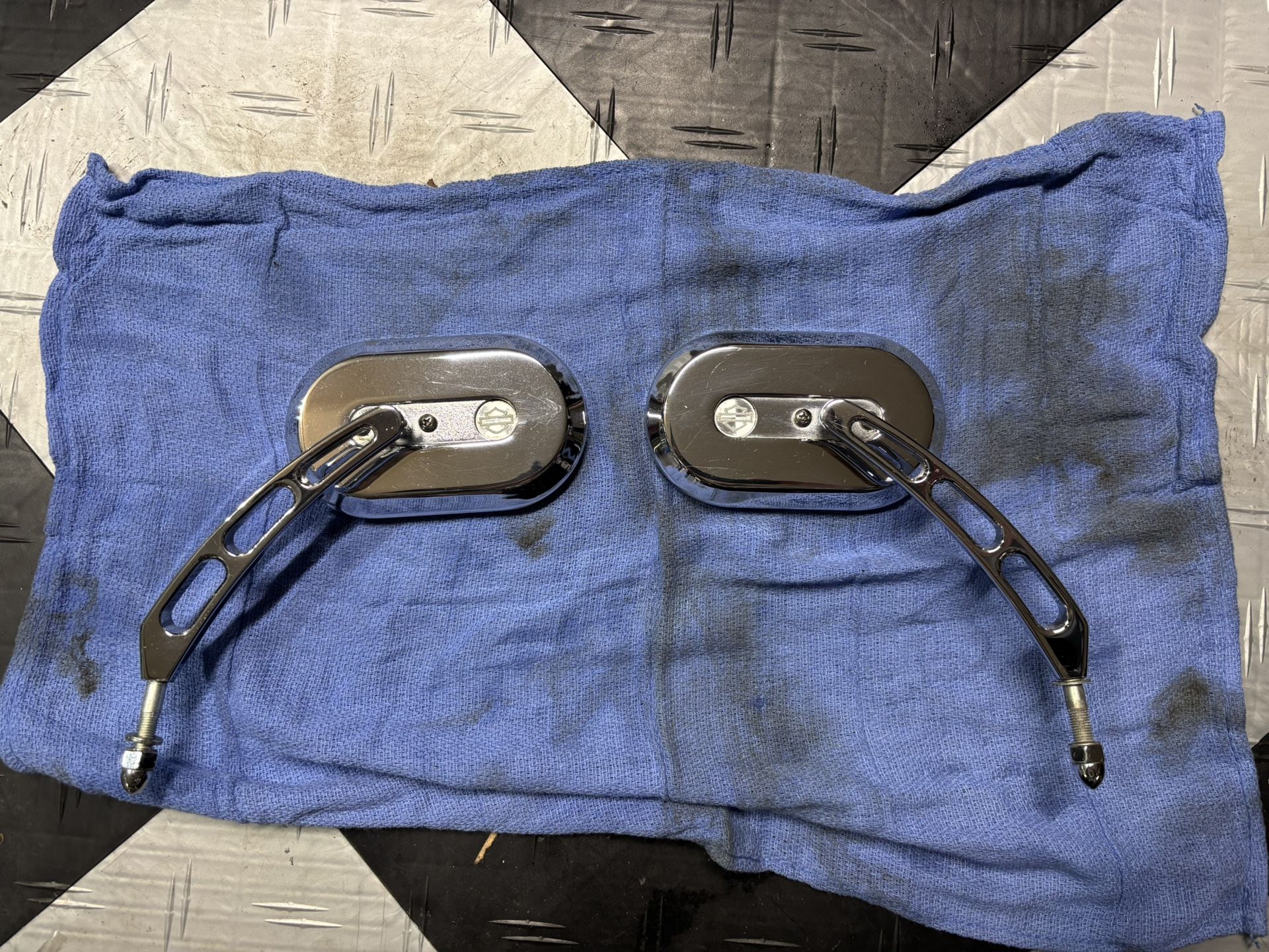 Harley Davidson Mirrors / Universal/ Chrome 