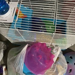 Hamster Cage And Accessories 