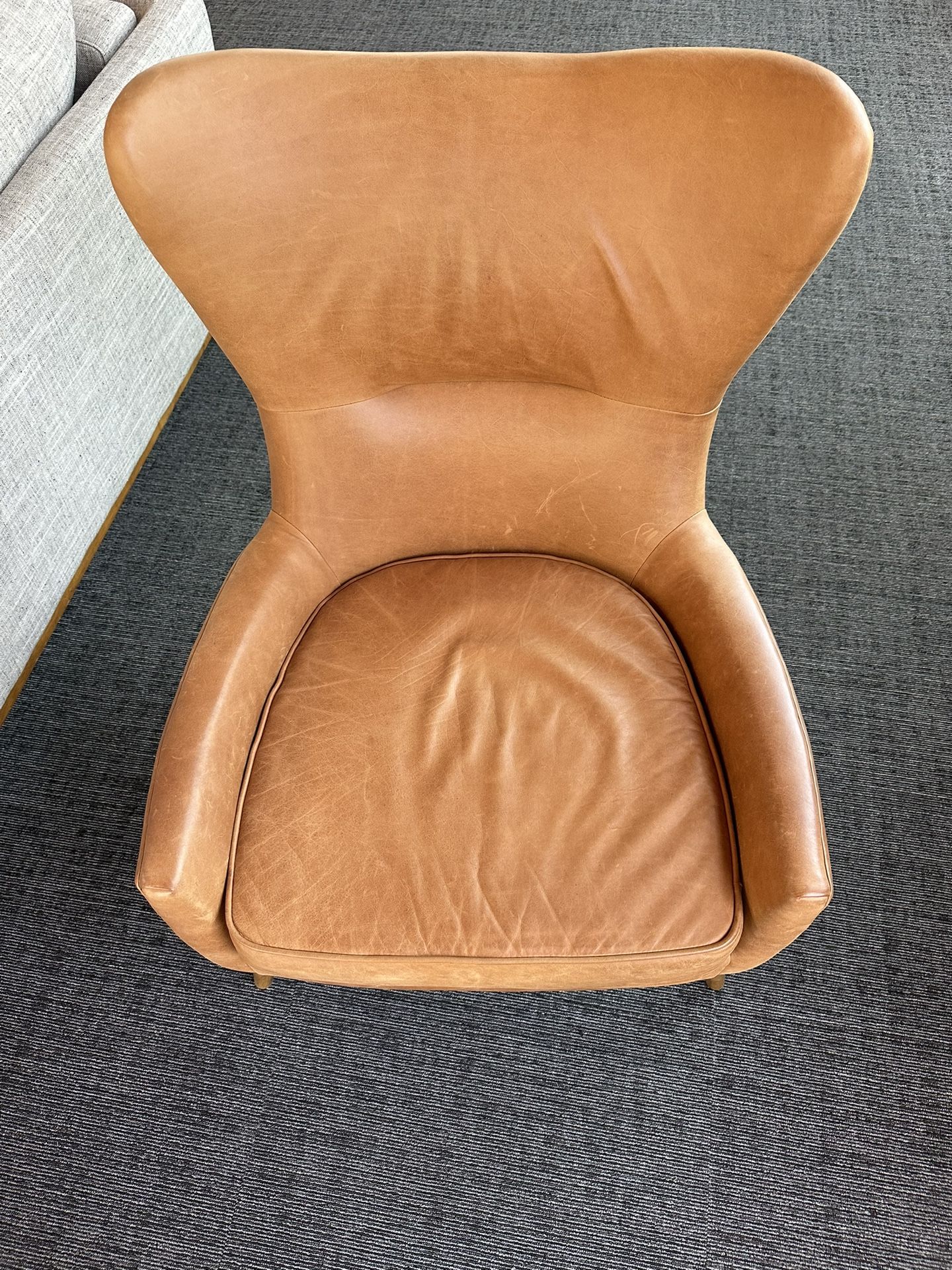 Erik Leather Wing Chair