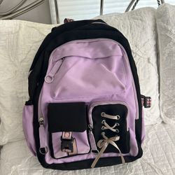 Girls Backpack Pink & Black 
