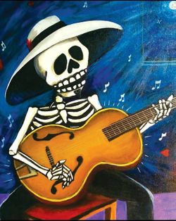 Calaca Blues Poster Print