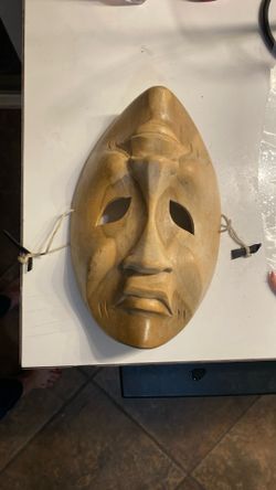 Happy Sad, Mask, Wooden Mask Hand Carved