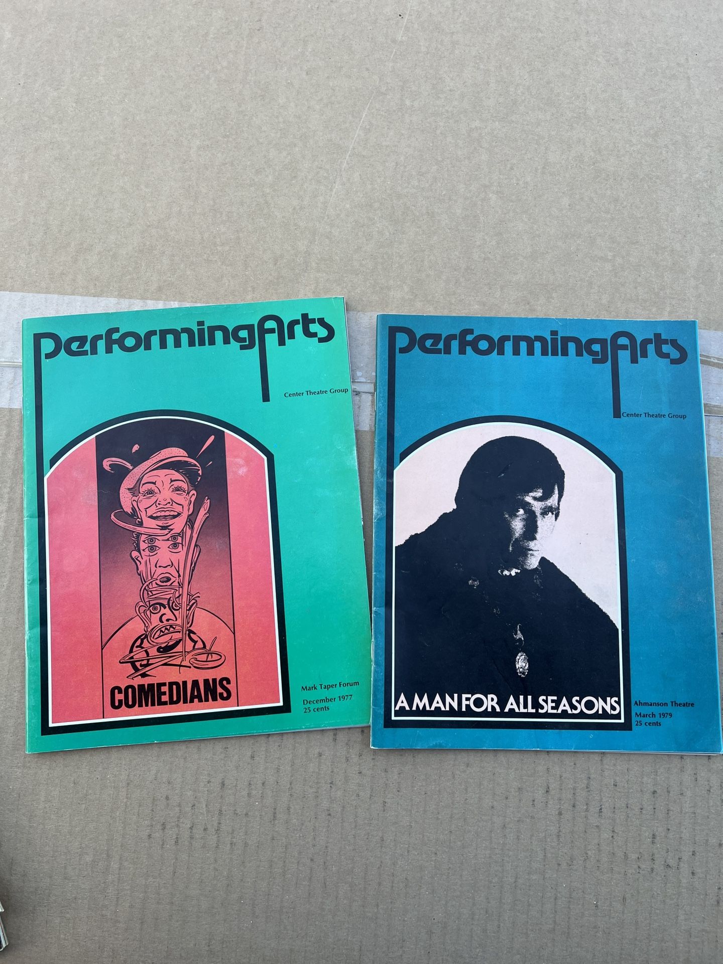 Lot of 2 Performing Arts Magazine December 1977, March 1979