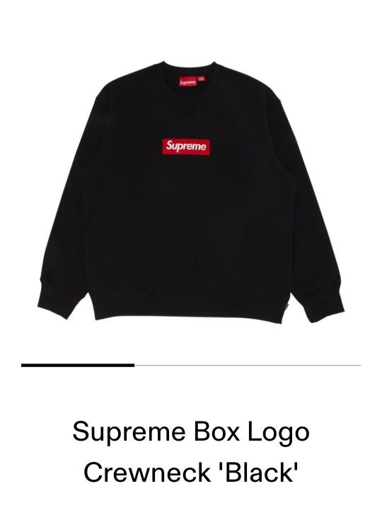 Supreme Box Logo Sweatshirt 100% Authentic Guaranteed Factory Sealed Black Sz. Medium 