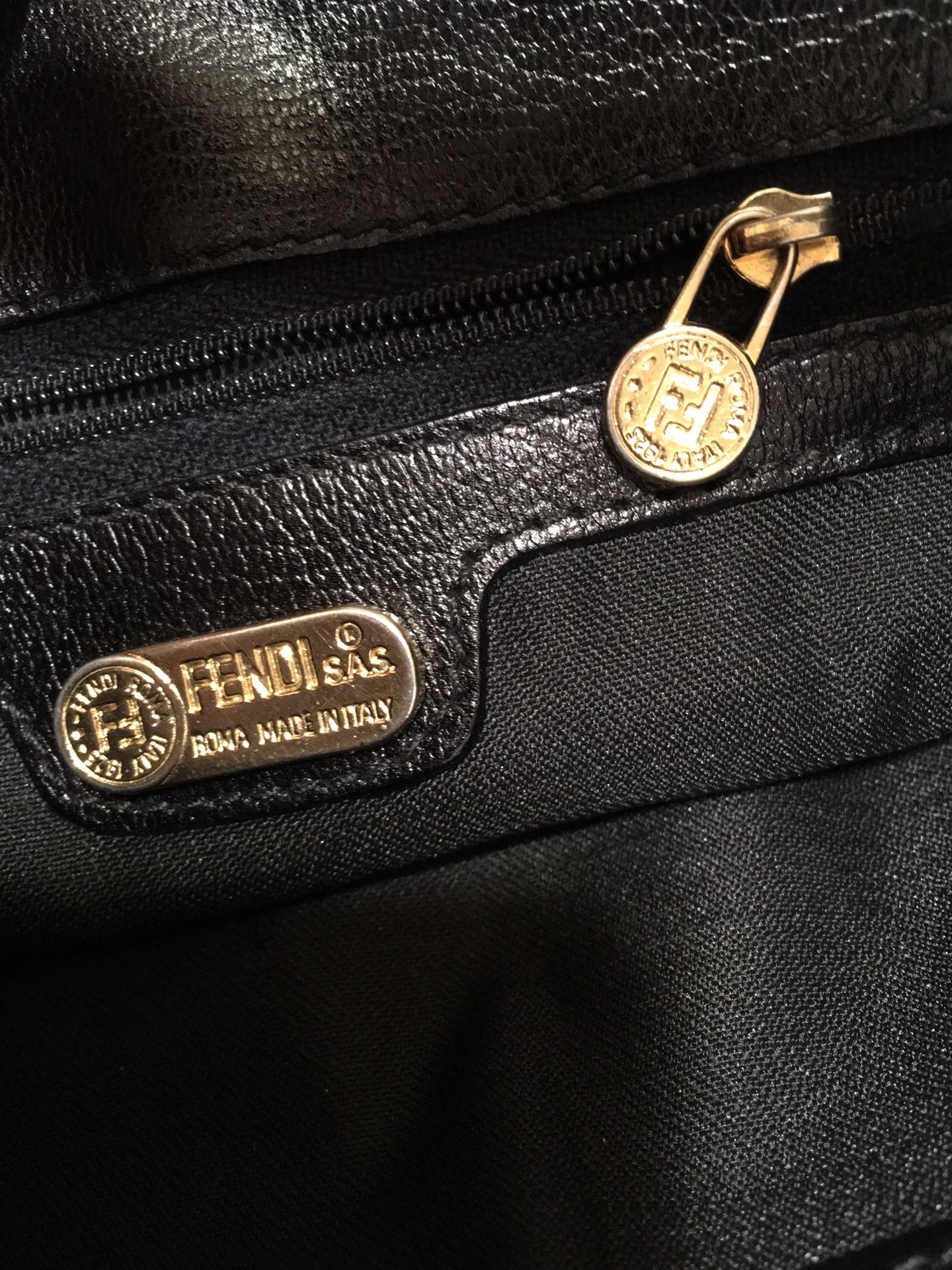 Black Leather Crossbody Bag Fendi 